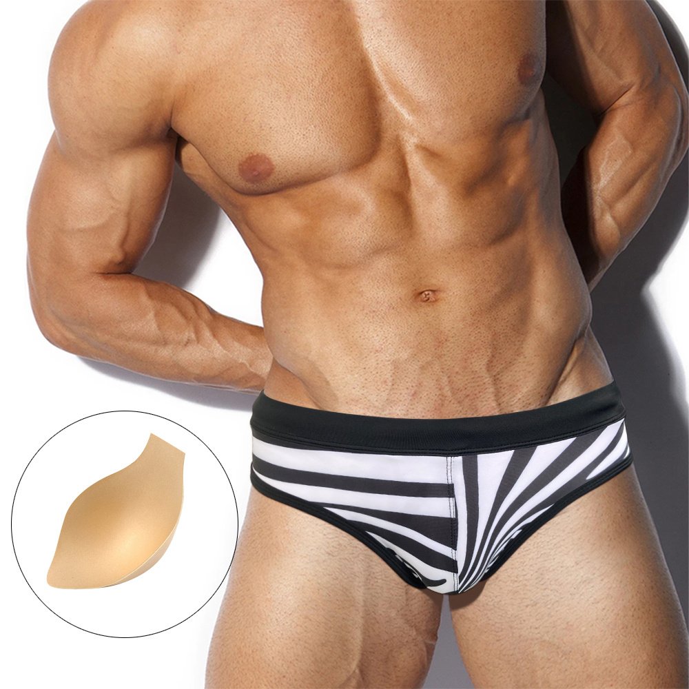 Zebra Print Swimming Trunks Male Sexy Personality Low Waist Briefs - Image 4
