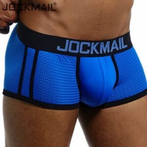 JOCKMAIL Brand Jocks, Underwear &  Activewear Boxer Men Breathable Mesh Men's Boxers Male Underpants Sexy Gay penis pouch Panties  Mens Trunks Pant