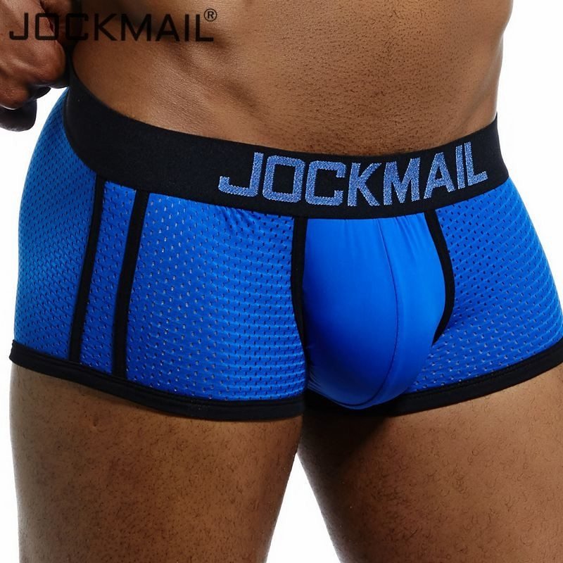 JOCKMAIL Brand Jocks, Underwear &  Activewear Boxer Men Breathable Mesh Men's Boxers Male Underpants Sexy Gay penis pouch Panties  Mens Trunks Pant