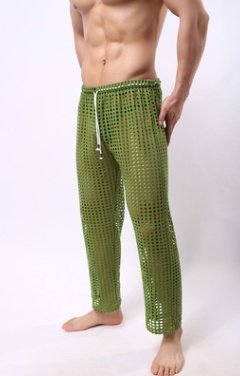 new fashion men sexy mesh trousers men casual hollow trousers - Image 6