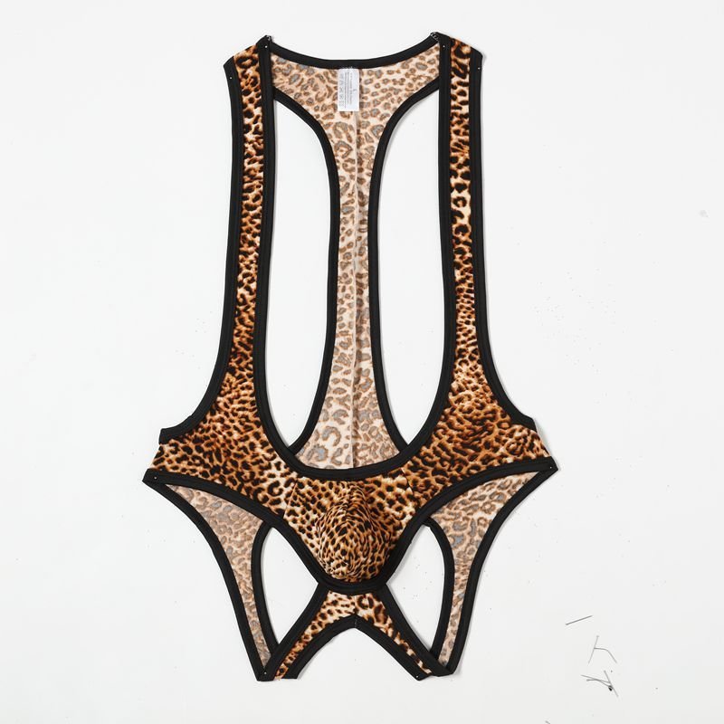 Male sexy leopard jumpsuit - Image 2