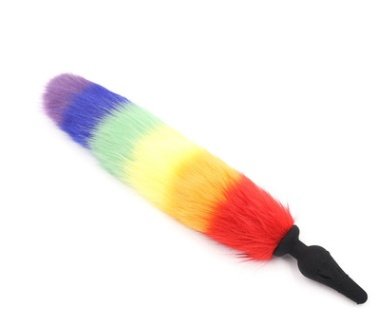 Rainbow Fox Tail Butt Plug &  Prostate Toys - Image 6