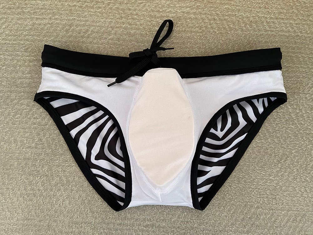 Zebra Print Swimming Trunks Male Sexy Personality Low Waist Briefs - Image 5