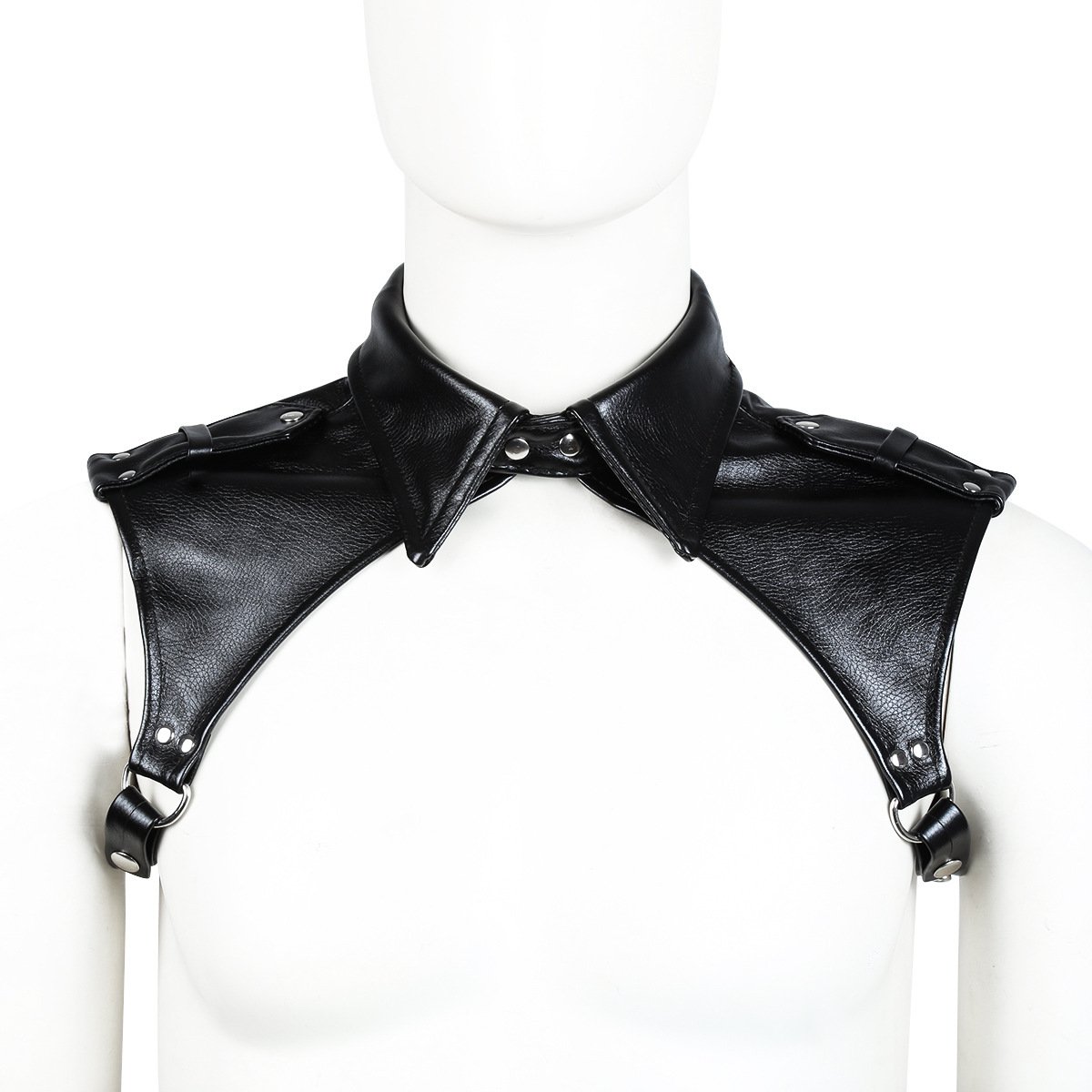 Leather Chest Strap Leather Bodysuit - Image 2