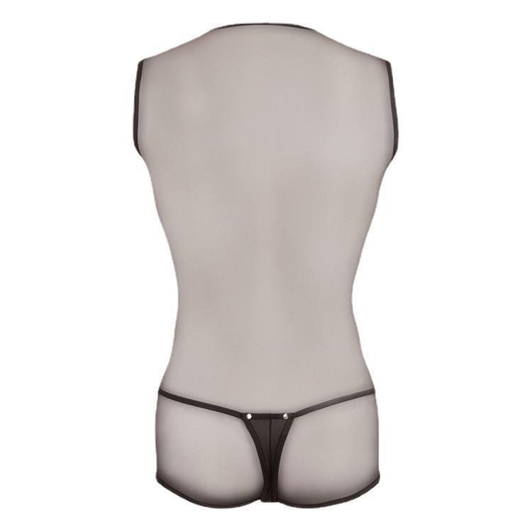 Men's One Piece Mesh Clothes Hollow Nightclub Stage Costumes - Image 2