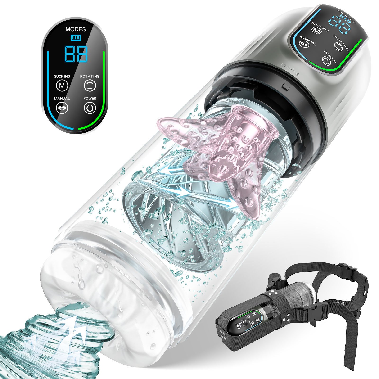 Fully Automatic Rotating LED Display Wear Fixed Cup