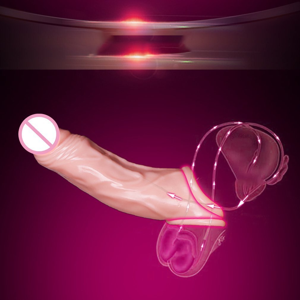 Stretchable Double Male Cock Extender Dildo Enhancer - Image 6