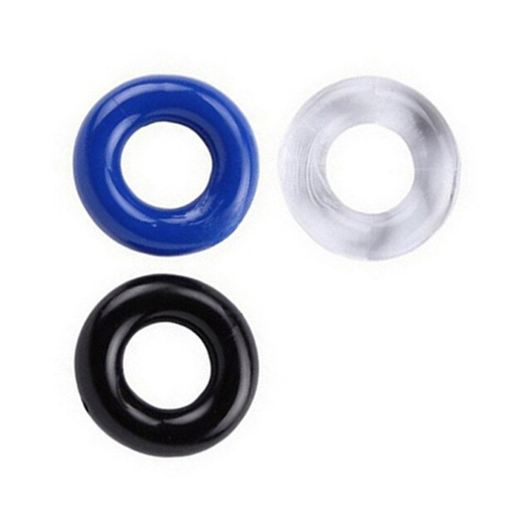 Men's Three-color Silicone Penis Delay Ring - Image 3
